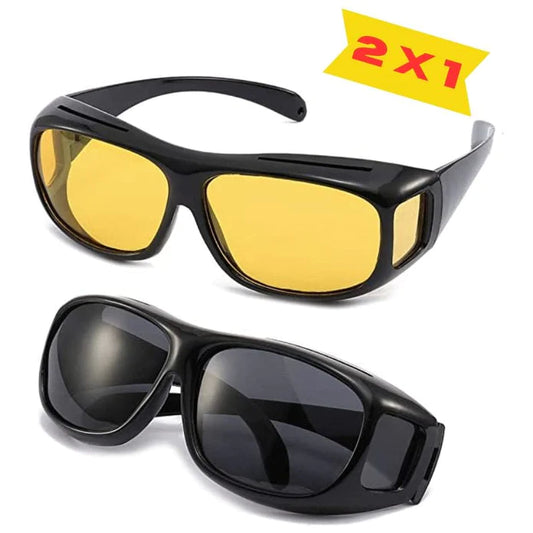 🕶️ NoctuVision 2X1 | 🛣️ Gafas antideslumbramiento | día/noche 🌃